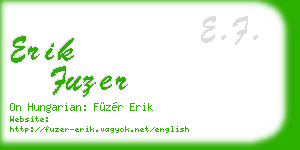 erik fuzer business card
